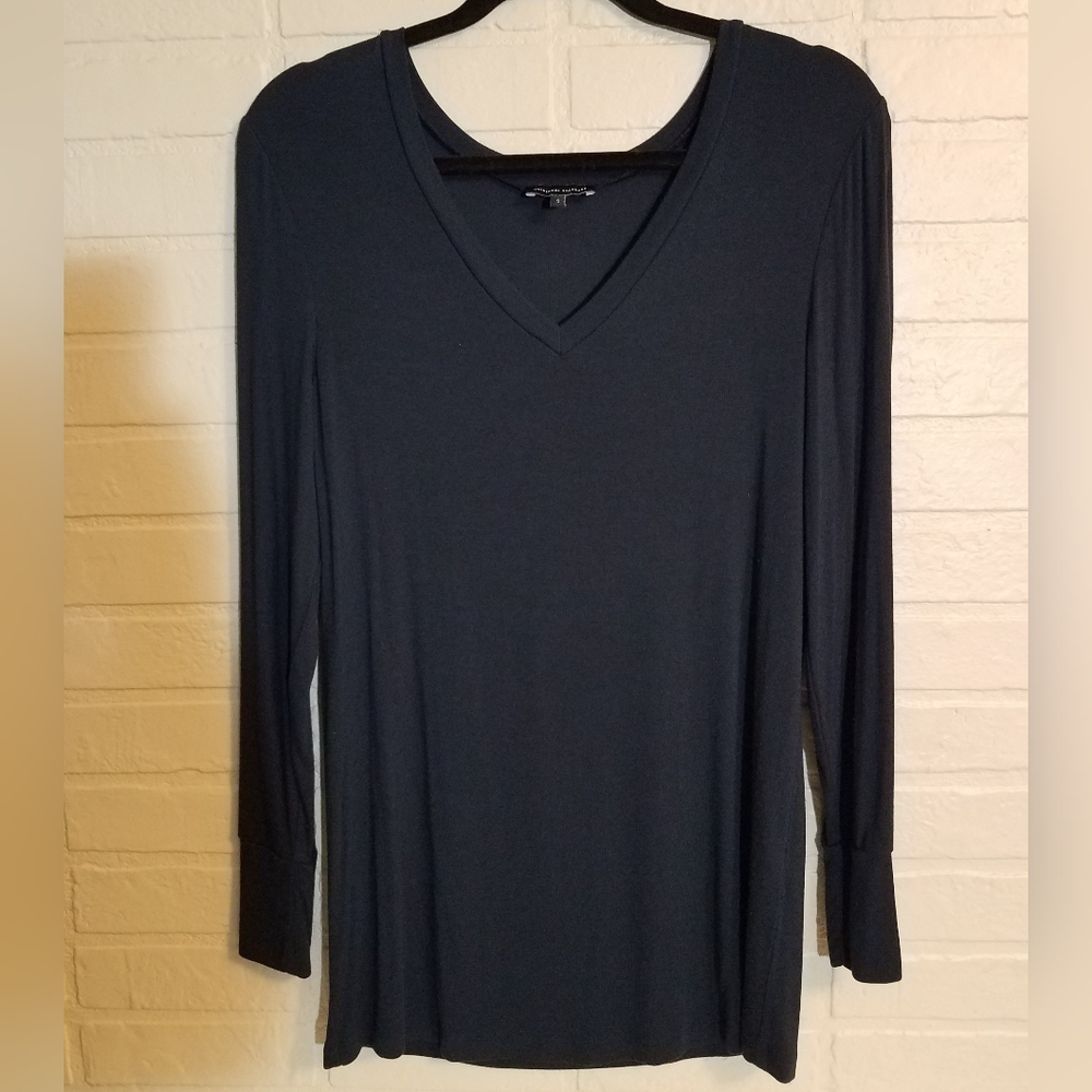 Universal Standard Foundation, dark blue Long Sleeve V-Neck Tee